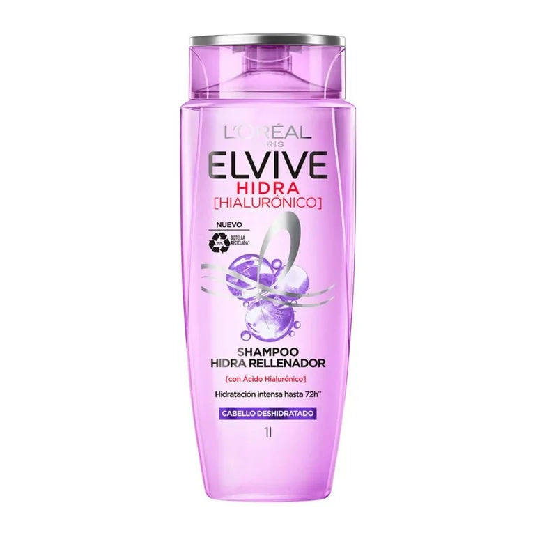 Shampoo L'Oréal Elvive Hidra Hialuronico Hidratación Intensa 1 L