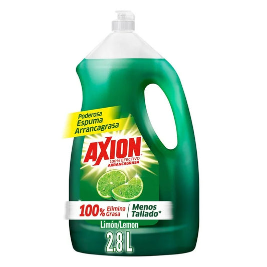 Lavatrastes Líquido Axion 100% Efectivo Arrancagrasa Limón 2.8 l
