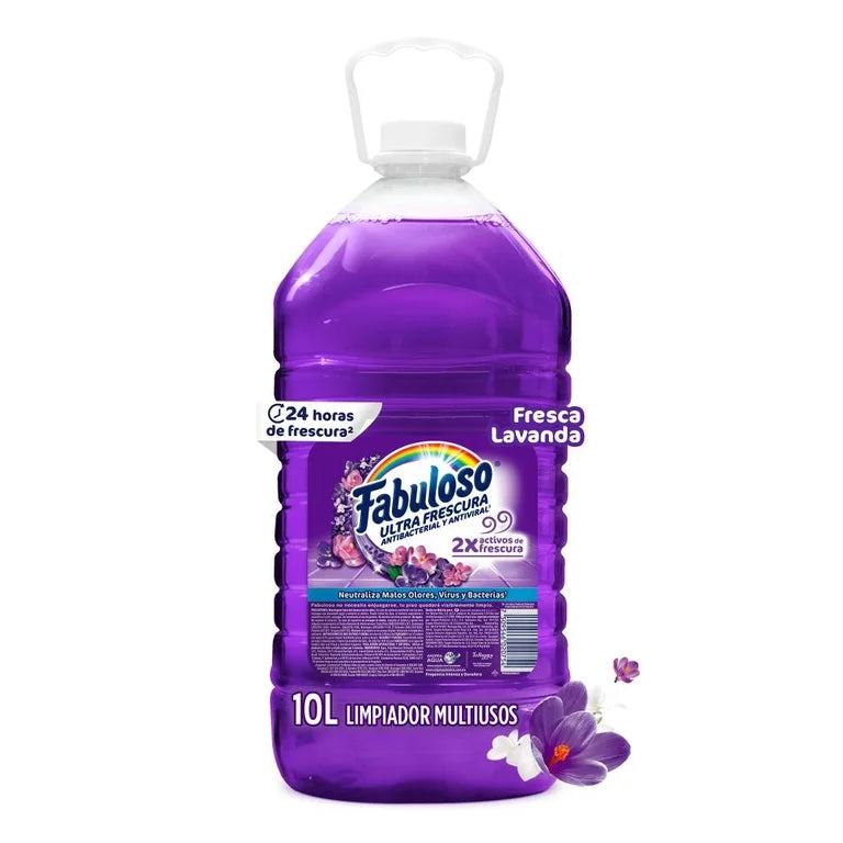 Limpiador Multiusos Fabuloso Frescura Activa Lavanda Antibacterial 10 L